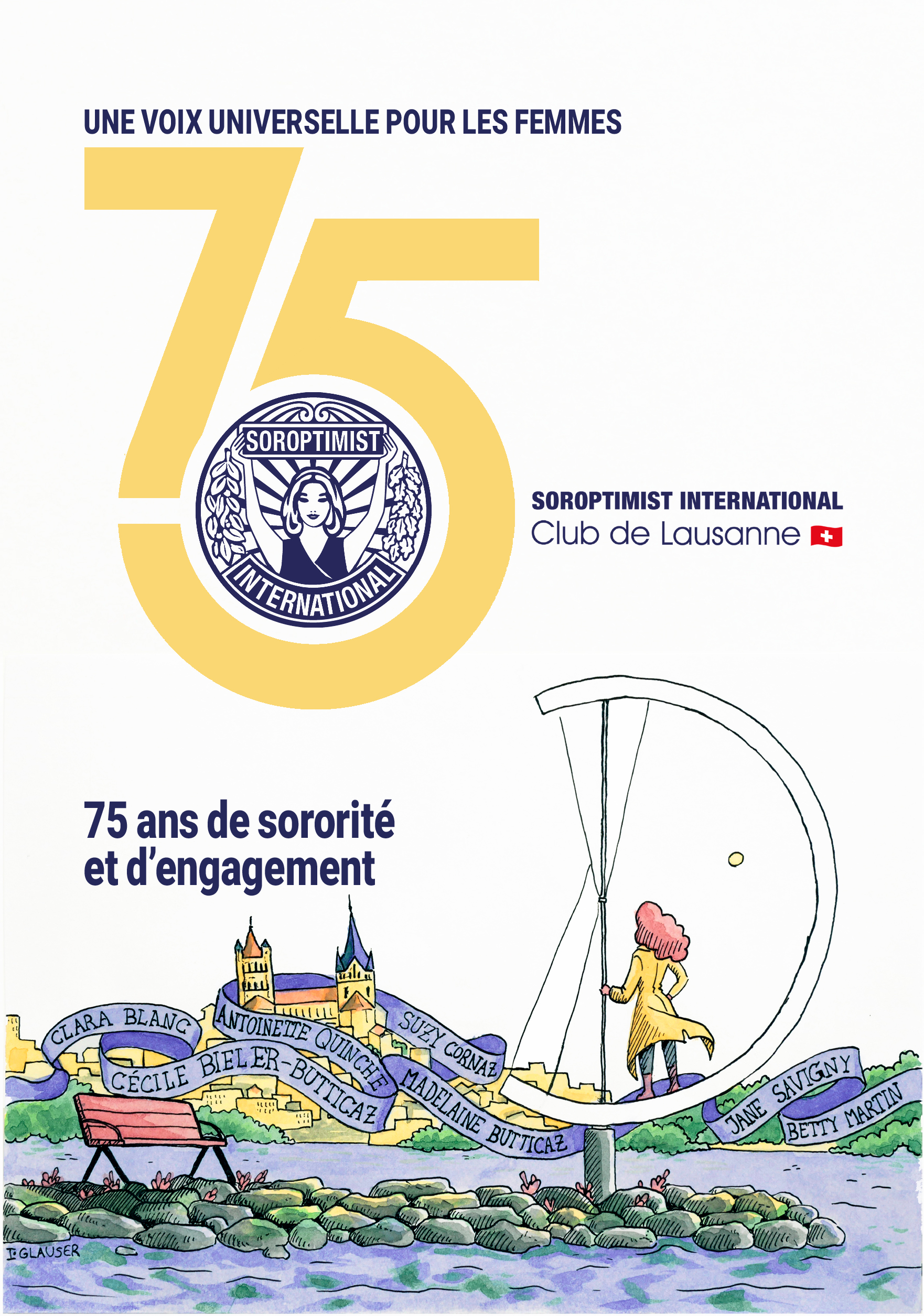 Vignette de la page de couverture de la plaquette anniversaire du 75e du SI Club de Lausanne